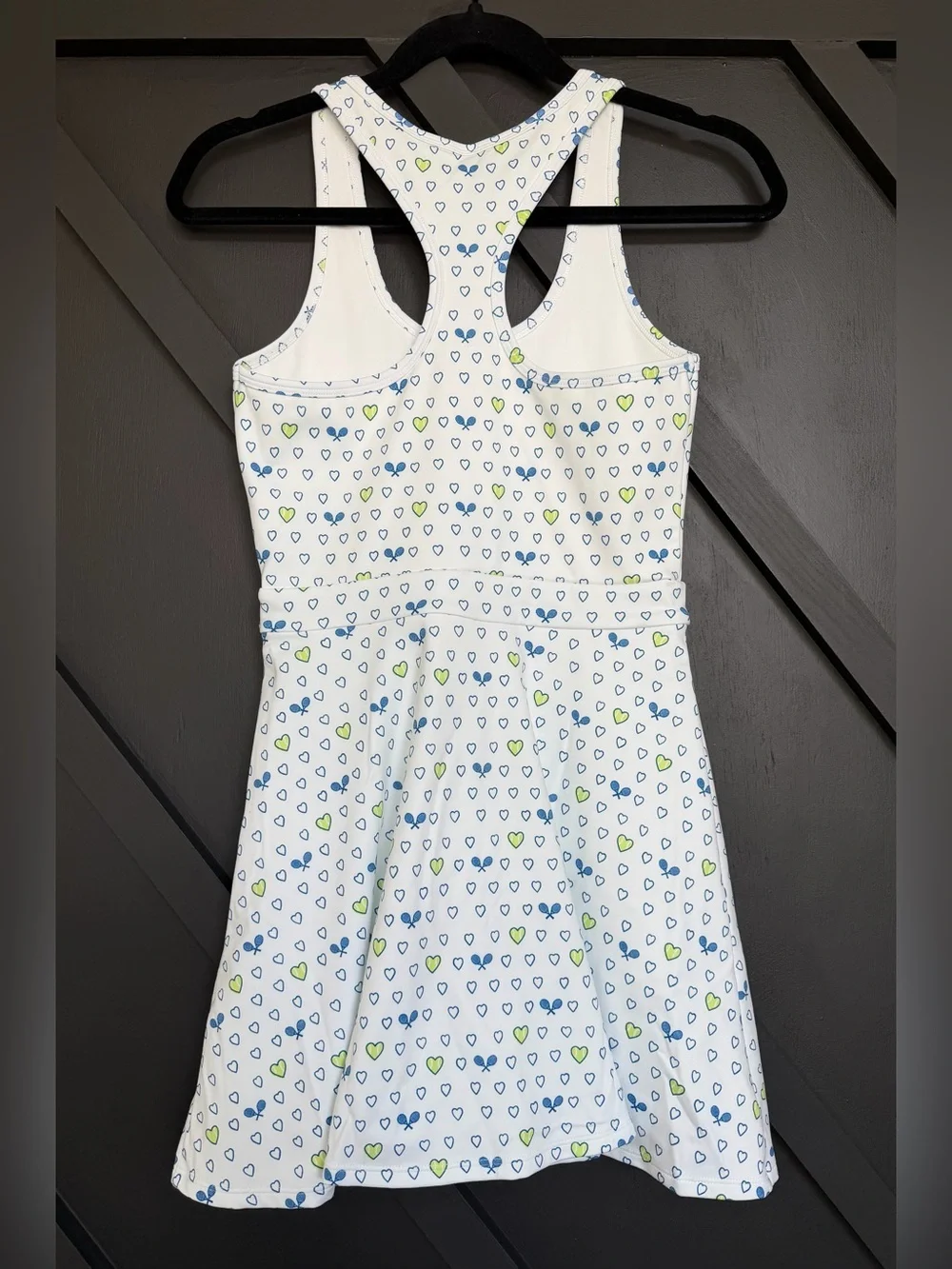 Roller Rabbit Tennis Hearts Becky Active Dress in White, Size XS